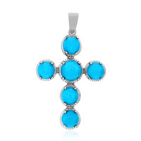 Sleeping Beauty Turquoise Silver Pendant (Anne Bever)