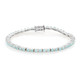 Blue Apatite Silver Bracelet