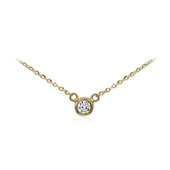 18K SI1 (G) Diamond Gold Necklace (Annette)