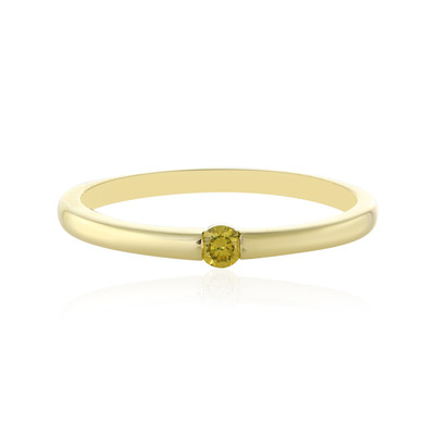 9K I2 Yellow Diamond Gold Ring