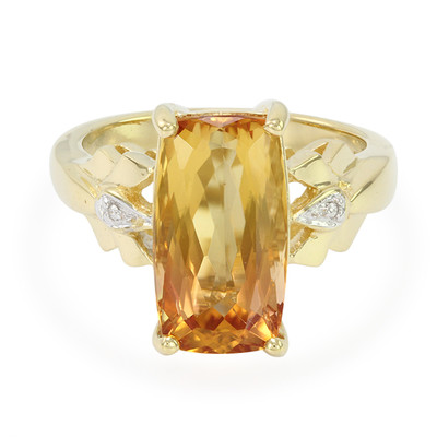 18K AAA Imperial Topaz Gold Ring