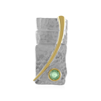Ethiopian Emerald Silver Pendant (MONOSONO COLLECTION)