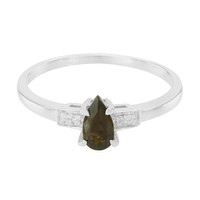 Cuprian Tourmaline Silver Ring