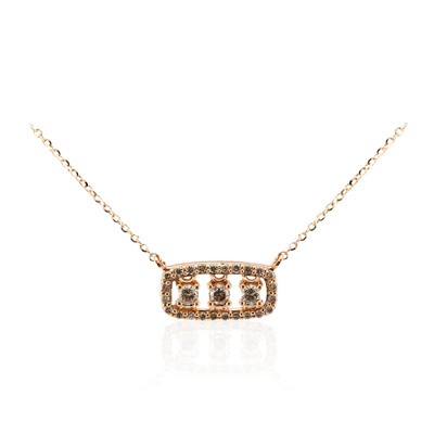 18K SI1 Argyle Rose De France Diamond Gold Necklace (Annette)
