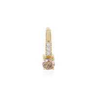 9K I2 Champagne Diamond Gold Pendant