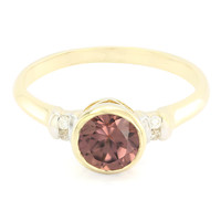 9K Pink Zircon Gold Ring