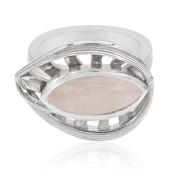 Rose Quartz Silver Ring (MONOSONO COLLECTION)