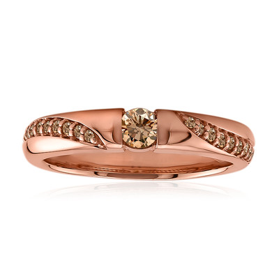 9K VS1 Argyle Rose De France Diamond Gold Ring (Annette)
