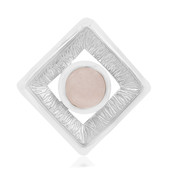 Rose Quartz Silver Pendant (MONOSONO COLLECTION)