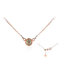 18K VS1 Argyle Rose De France Diamond Gold Necklace