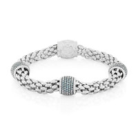 Blue Diamond Silver Bracelet