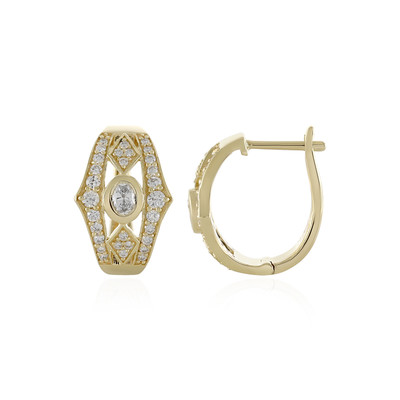 14K SI1 (H) Diamond Gold Earrings (de Melo)