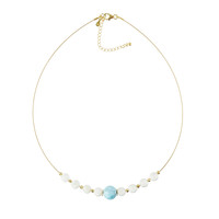Larimar Stainless Steel Necklace