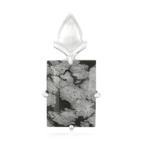 Snowflake Obsidian Silver Pendant