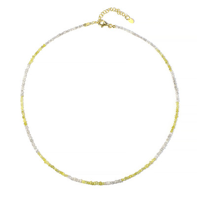 Yellow Diamond Silver Necklace