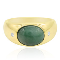 9K Green Jadeite Gold Ring