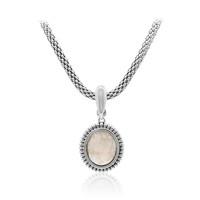 Morganite Silver Necklace (Nan Collection)