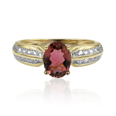9K Pink Tourmaline Gold Ring (Adela Gold)