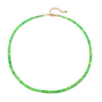 Green Opal Silver Necklace