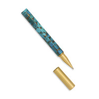 Turquoise Brass Pen