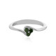I4 Green Diamond Silver Ring