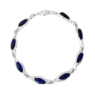 Colombian blue Amber Silver Bracelet (dagen)