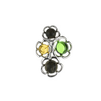 Colombian green Amber Silver Pendant