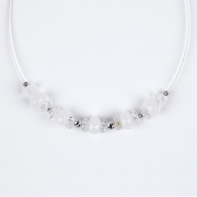Snow Quartz Silver Necklace