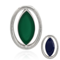 Green Chalcedony Silver Pendant