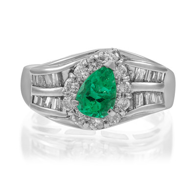 AAA Zambian Emerald Platinum Ring (CIRARI)