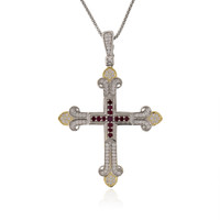 Mozambique Ruby Silver Necklace (Dallas Prince Designs)