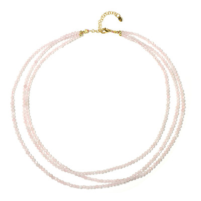Rose Quartz Silver Necklace (Riya)