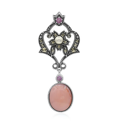 Pink Opal Silver Pendant (Annette classic)