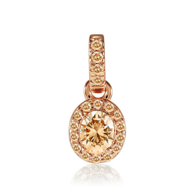 14K VS1 Argyle Rose De France Diamond Gold Pendant (Annette)