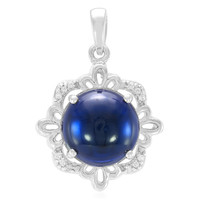 Dominican Blue Amber Silver Pendant