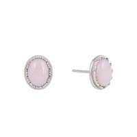 Angelskin Opal Silver Earrings