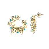 9K Neon Blue Apatite Gold Earrings (Ornaments by de Melo)