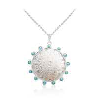 Mother of Pearl Silver Necklace (Anne Bever)