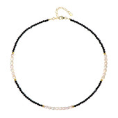 Black Spinel Silver Necklace (Riya)