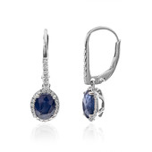 14K Ceylon Blue Sapphire Gold Earrings (CIRARI)