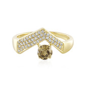9K I3 Champagne Diamond Gold Ring (de Melo)