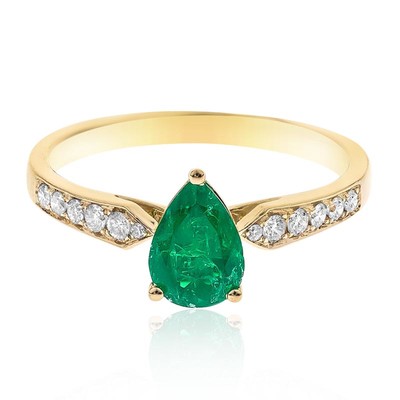 18K AAA Zambian Emerald Gold Ring (CIRARI)