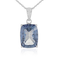 Mystic Blue Quartz Silver Necklace