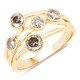 9K I3 Brown Diamond Gold Ring