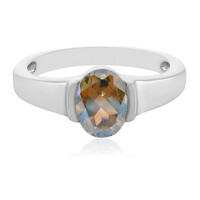 Rainbow Topaz Silver Ring
