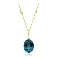 14K London Blue Topaz Gold Necklace