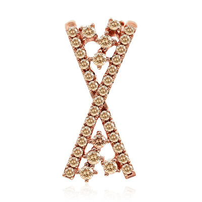 9K SI1 Argyle Rose De France Diamond Gold Pendant (Annette)