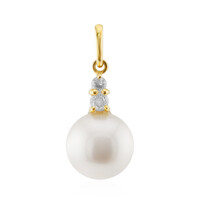 9K White Freshwater Pearl Gold Pendant (TPC)