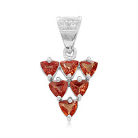Sunset Ruby Silver Pendant