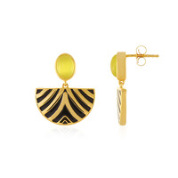 Yellow Agate Silver Earrings